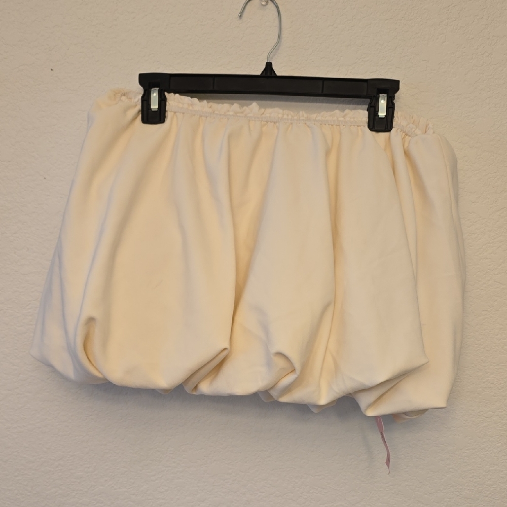 Cream Bubble Skirt